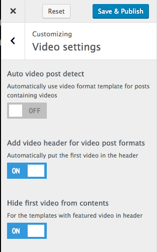 hide first video and add video to header