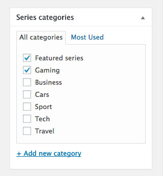 categories video playlist